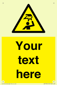 Custom warning overhead obstacle